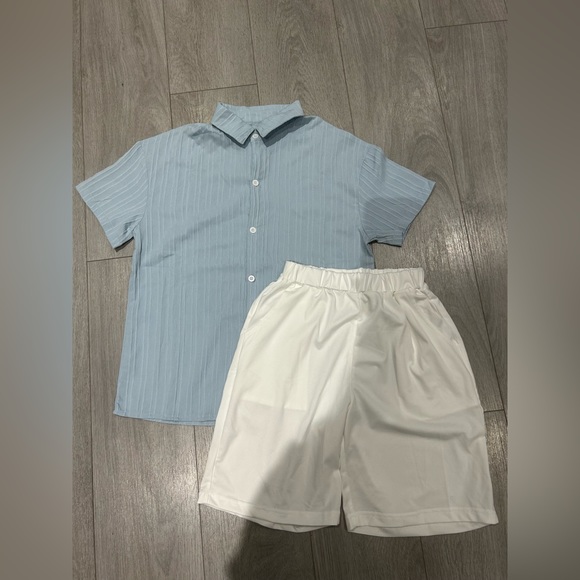 Boys 2 piece set shorts and shirt junior age 13-14 years - Picture 2 of 7